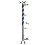 BROCA BLUE GRANITE 1/8" X 3" ANT:2608597722