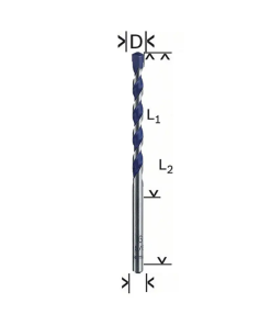 BROCA CYL-5    3/8" X 8" X 10" C.A 2608597744
