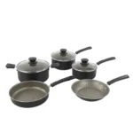 BATERIA P/ COCINA 8 PZAS. COLOR NEGRO TRAMONTINA