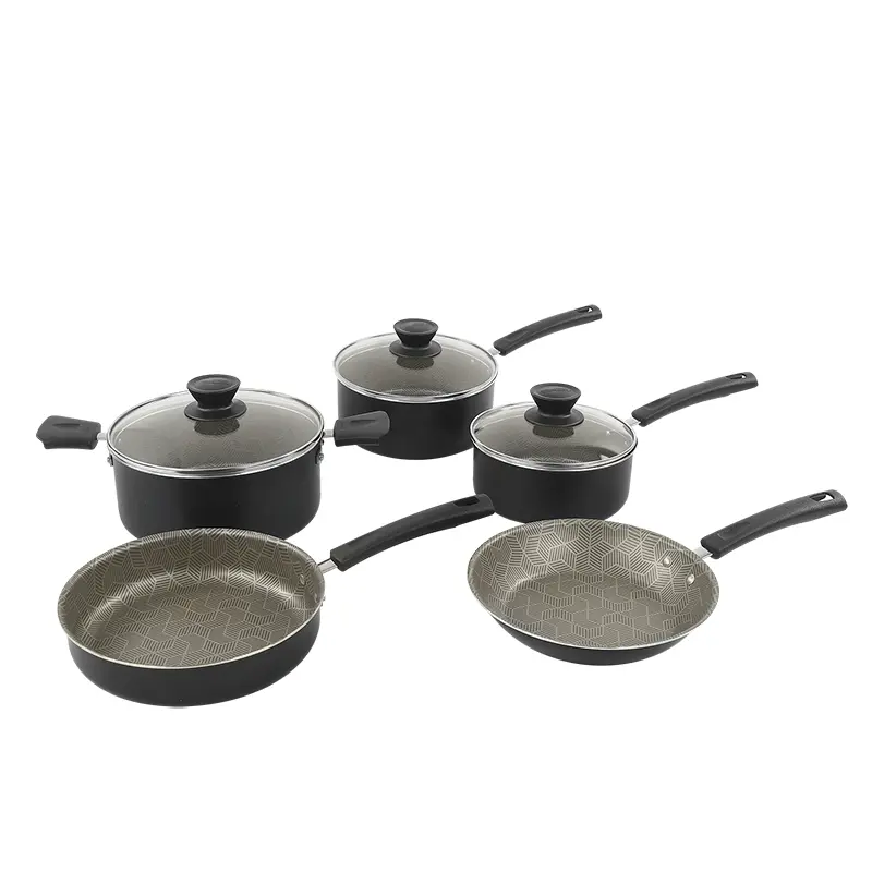 BATERIA P/ COCINA 8 PZAS. COLOR NEGRO TRAMONTINA