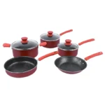 BATERIA P/ COCINA 8 PZAS. COLOR ROJO TRAMONTINA
