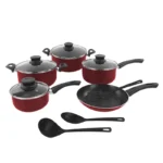 BATERIA P/ COCINA 12 PZAS. COLOR ROJO TRAMONTINA