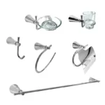 JGO. DE ACCESORIOS BAÑO 6 PZ CROMO DICA