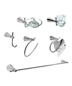 JGO. DE ACCESORIOS BAÑO 6 PZ CROMO DICA