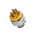 Clavija de Vinilo Blindada 15A 125V NEMA 5-15P, Amarillo Eagle 2867-BOX
