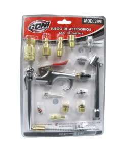 JUEGO DE ACCESORIOS  NEUMATICOS 18 PZAS**