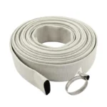 MANGUERA PLANA 1 1/4" GRIS 10MTS, C/ABRAZADERA