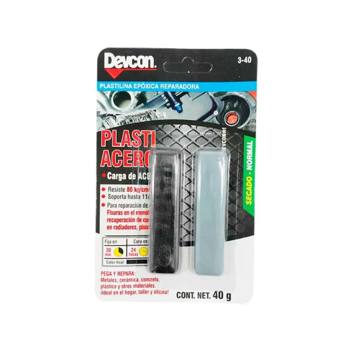 ADHESIVO PLASTIACERO 40 G PLASTILINA DEVCON