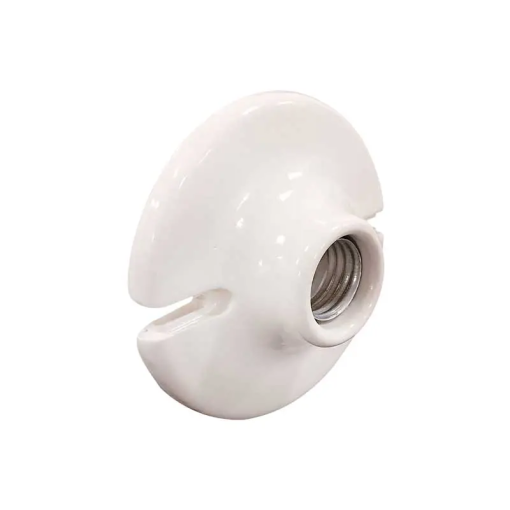 SOQUET DE PORCELANA REDONDO 4" BLANCO IUSA