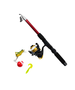 CAÑA DE PESCA TELESCOPICA C/CARRETE Y ACCE. 2.10MT