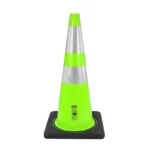 CONO DE PRECAUCIÓN 70 CM VERDE C/REFLEJANTE BLANC