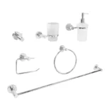 JGO. DE ACCESORIOS BAÑO 6 PZ CROMO DICA