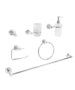 JGO. DE ACCESORIOS BAÑO 6 PZ CROMO DICA