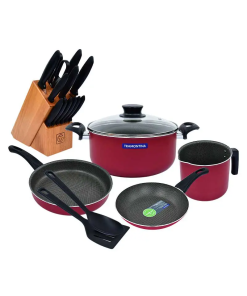 BATERIA P/COCINA 20 PZAS PARIS ROJA