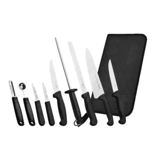 ESTUCHE CON CUCHILLOS PARA ESTUDIANTE 10 PZA NEGRO
