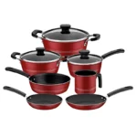 BATERIA DE COCINA 10 PIEZAS SILICIA ROJO
