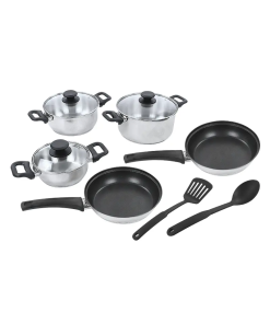 BATERIA 10 PZAS ACERO INOX PULIDO       TRAMONTINA