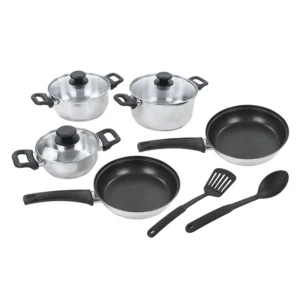 BATERIA 10 PZAS ACERO INOX PULIDO       TRAMONTINA