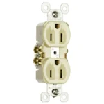 CONTACTO DUPLEX POLARIZ. S/PLACA MARFIL