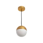 LAMPARA COLGANTE P/1 FOCO E27 40W LATON-VID.OPALIZ
