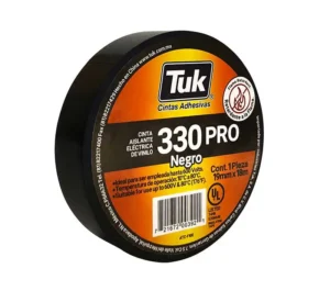 CINTA AISLAR 19 MM X 18 MT NEGRO U/PROF 330 TUK