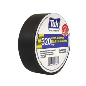 CINTA AISLAR 19 MM X 09 MT NEGRO 320 TUK