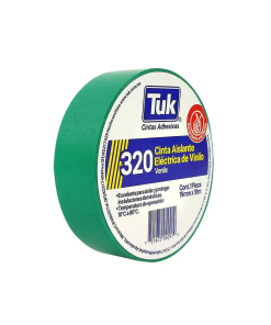 CINTA AISLAR 19 MM X 18 MT VERDE TUK 320