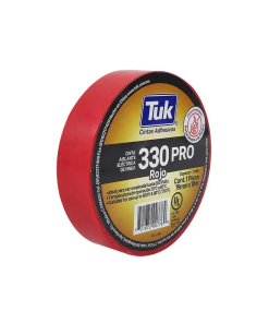 CINTA AISLAR 19 MM X 18 MT ROJO U/PROF 330 TUK