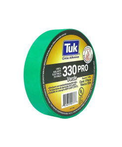 CINTA AISLAR 19 MM X 18 MT VERDE  U/PROF 330 TUK