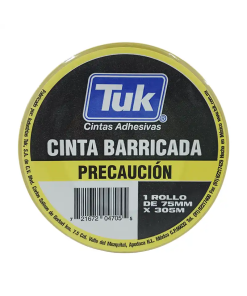 CINTA AMARILLA DE PRECAUCION 75 MM X 305 M TUK