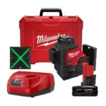 NIVEL LASER VERDE DE 3 PLANOS 360 C/KIT