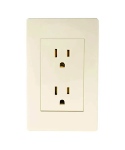 CONTACTO DUPLEX POLARIZ.C/PLACA MARFIL TRADIZ