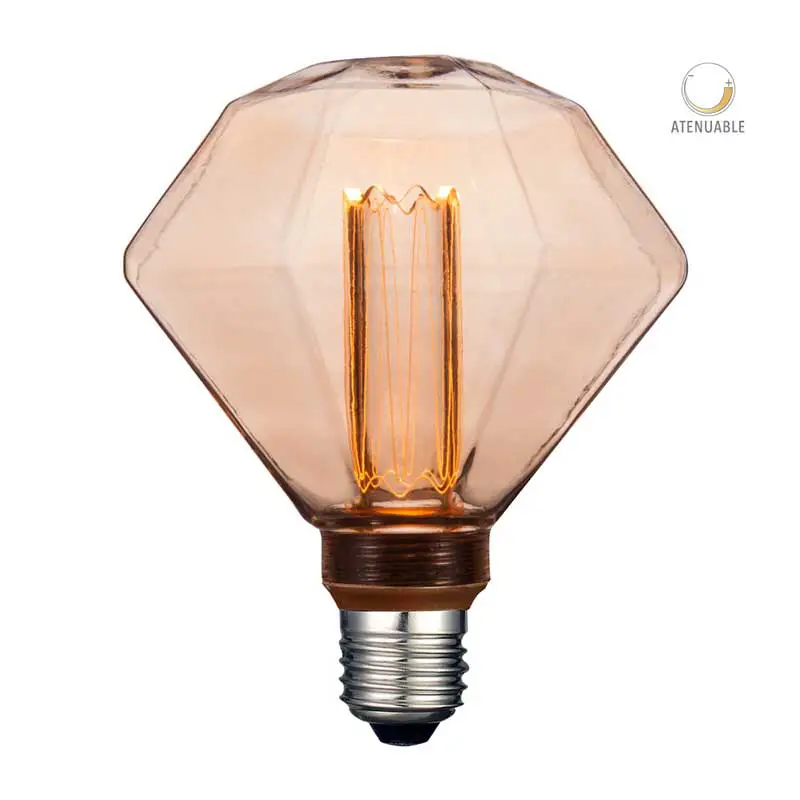 FOCO 3.5W DIAMOND LUZ AMBR E27 VINTAGE ATENUABLE