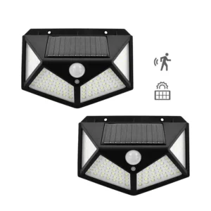 LAMPARA D PARED LED 3W SOLAR C/SENSOR MOV 2PZAS