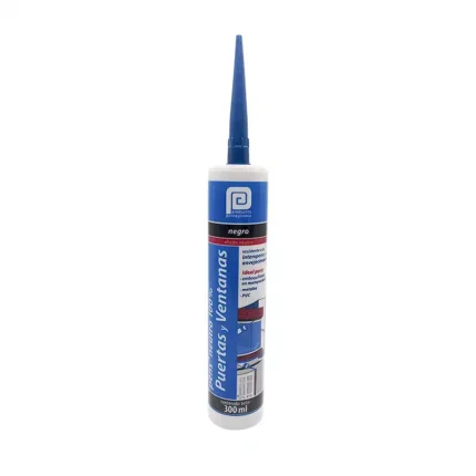 SILICON NEUTRO 100% NEGRO 300 ML.PUERTA/VENTANA