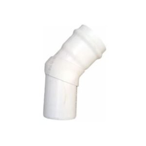 Codo hidráulico Amanco RD26 de 45° para tubería de 1 1/2, con hule sellador de alta resistencia, ideal para conexiones hidráulicas seguras y duraderas