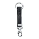 LLAVERO PIEL NEGRO C/GAN-ANILLA P/CINTO VICTORINOX