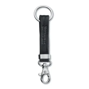LLAVERO PIEL NEGRO C/GAN-ANILLA P/CINTO VICTORINOX
