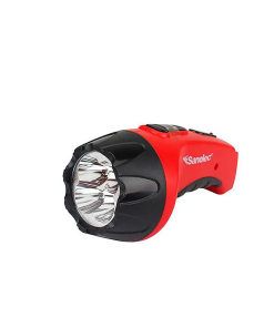LAMPARA DE MANO RECARGABLE  4 LEDS ROJA ERGONOMICA