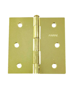 BISAGRA CUADRADA 3" X 3" DORAD MED BOLA S/TORNI GR