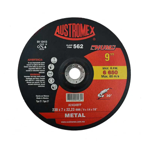 DISCO P/DESBASTE 9"     ECONOMICO HUM