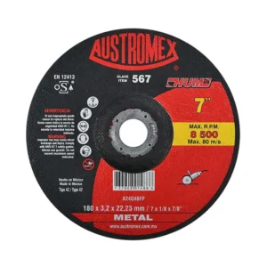 DISCO DE CORTE P/METAL  7"  7/8 HUM ACERO