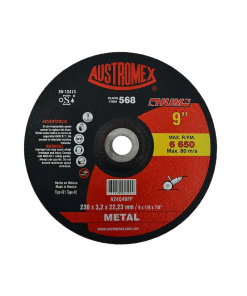 DISCO DE CORTE P/METAL  9"  7/8 HUM ACERO