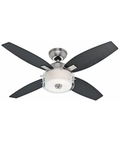 VENTILADOR ACADIA  46" NIQUEL 4 ASPAS NEGRO/ROBLE