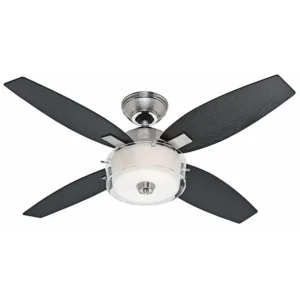 VENTILADOR ACADIA  46" NIQUEL 4 ASPAS NEGRO/ROBLE