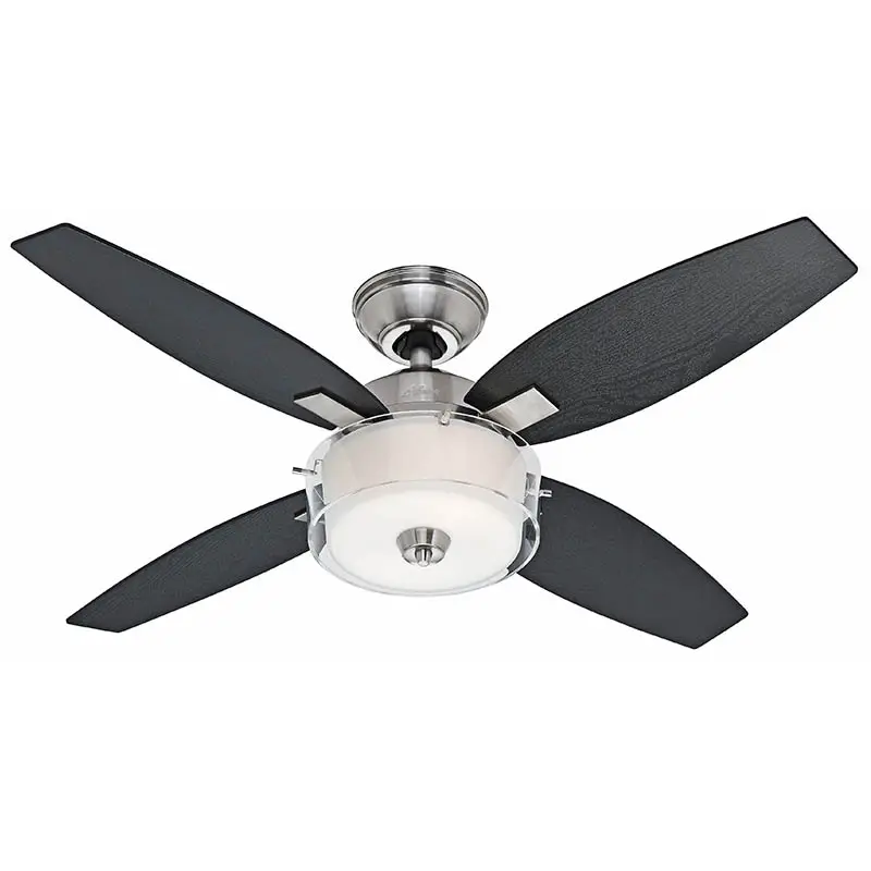 VENTILADOR ACADIA 46" NIQUEL 4 ASPAS NEGRO/ROBLE
