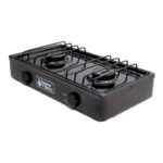 Estufa de 2 Quemadores Super Flama - Estilo Moderno en Negro Mate - Potencia y Durabilidad para Cocina Profesional
