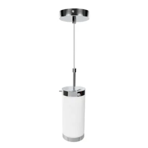 CANDIL COLGANTE BLANCO/SATIN C/CANOPE BAMBERA