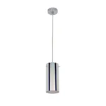 CANDIL COLGANTE D/VIDRIO SOPLADO CROMO/NEGRO DEGRA