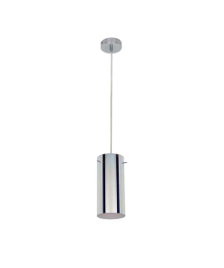 CANDIL COLGANTE D/VIDRIO SOPLADO CROMO/NEGRO DEGRA